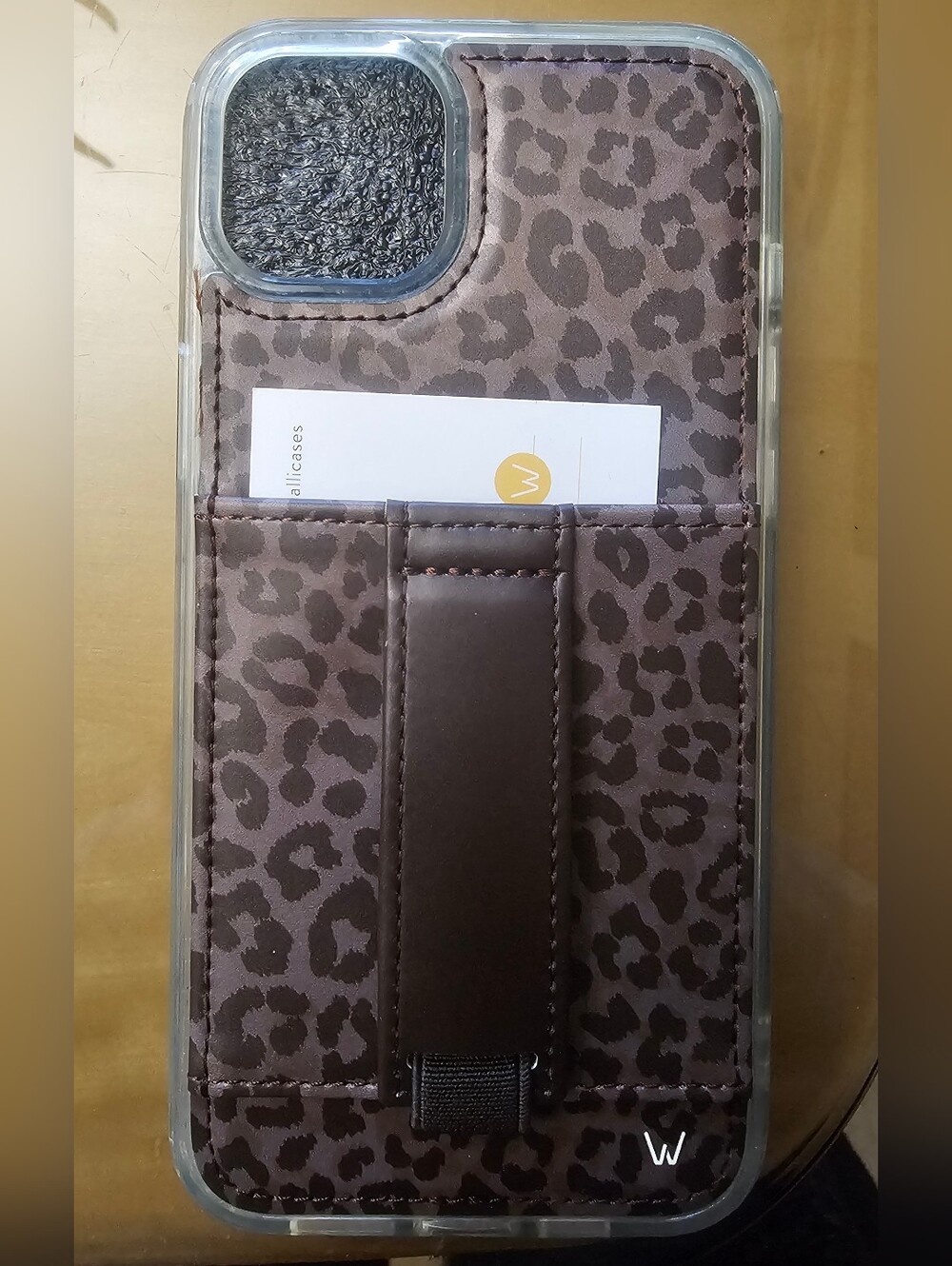 Wallis Brown Leopard Print Phone Card Wallet Case with Strap